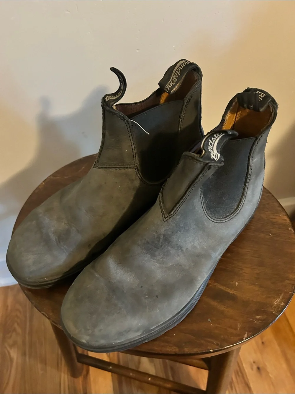 Blundstone Classic Black Slip-On Chelsea Work Boots for Men Sz 8